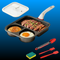 Multi-Section Breakfast Griddle with Glass Lid
