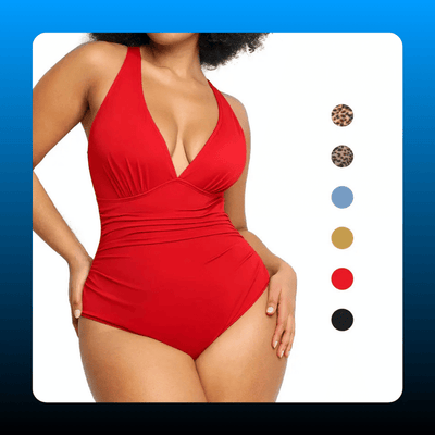 Front Ruched Tummy Control Swimsuit