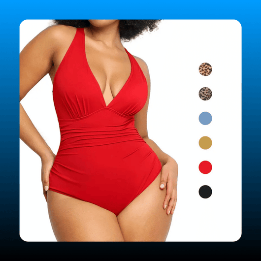 Front Ruched Tummy Control Swimsuit