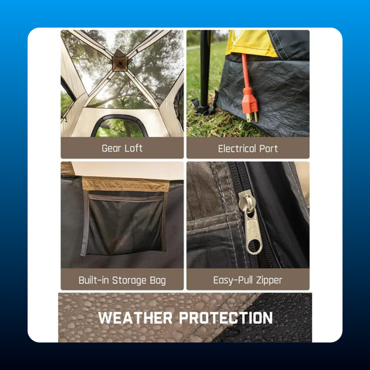 Instant Cabin Tent with Gear Loft
