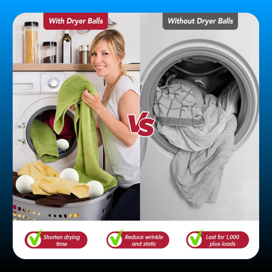 Reusable Wool Dryer Balls Natural Fabric Softener