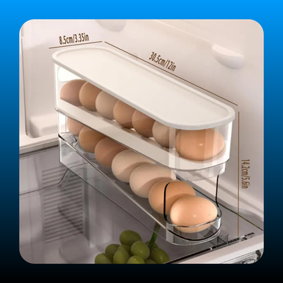 Auto Rolling Fridge Egg Organizer (2 Pack)
