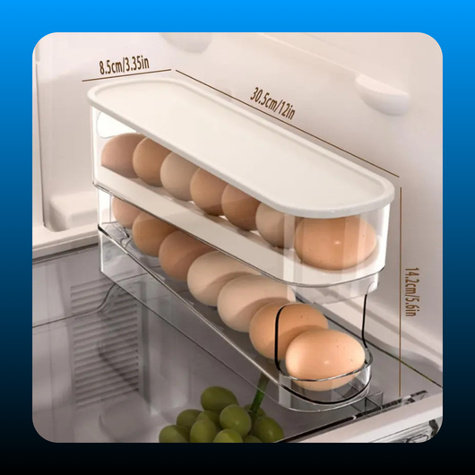 Auto Rolling Fridge Egg Organizer (2 Pack)