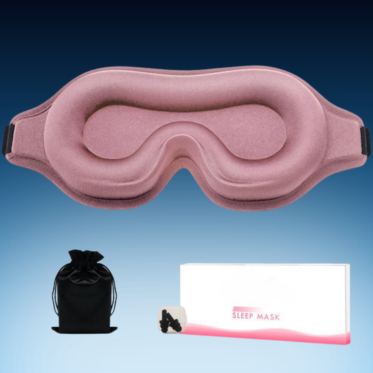 3D Contoured Blackout Sleep Eye Mask with Lash-Friendly Design
