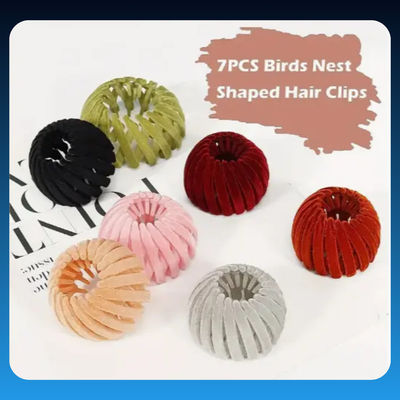 Bohemian Style Bird Nest Magic Hair Clips (7 Pack)
