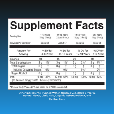 Vegan Liquid Iron Supplement