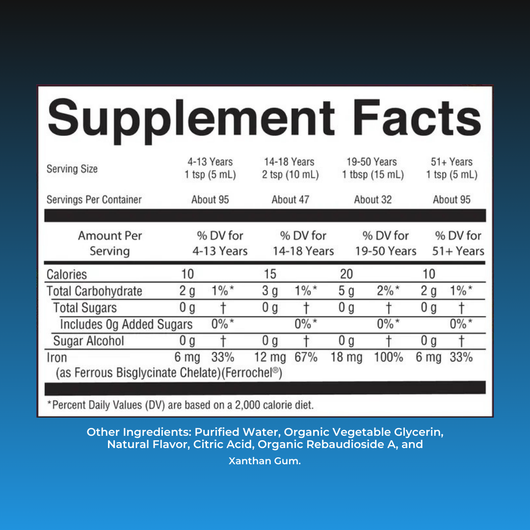 Vegan Liquid Iron Supplement
