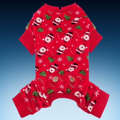 Crystal Fleece Christmas Dog Onesie