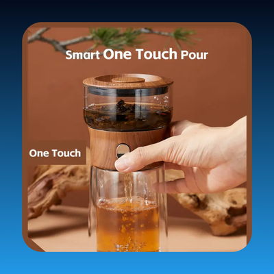 One Touch Glass Infuser Teapot