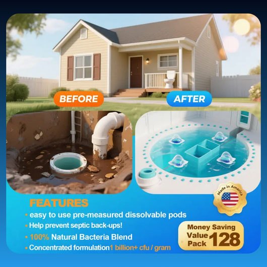 Septic Tank Effervescent Treatment Powder Pods (10 Pack)