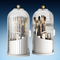 360° Rotating Brush Organizer with Transparent Lid