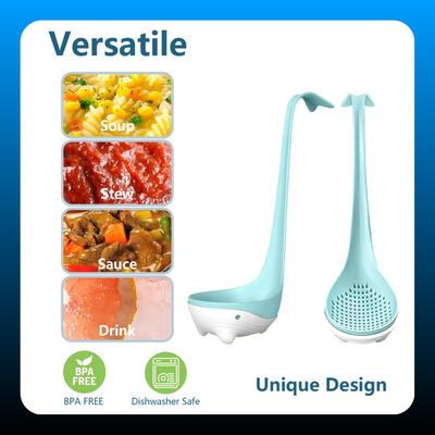 Whale-Shaped 2-in-1 Soup Ladle and Colander Set