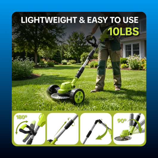 Cordless Weed Wacker with Wheels