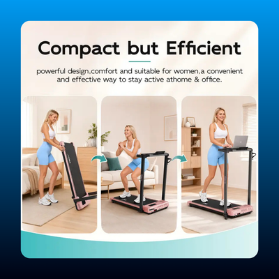 3-in-1 Folding Treadmill with Desk