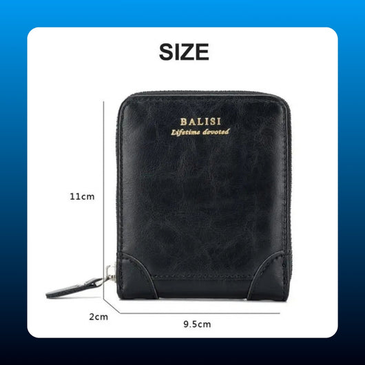 Zip Around Bifold Wallet with Coin Pocket