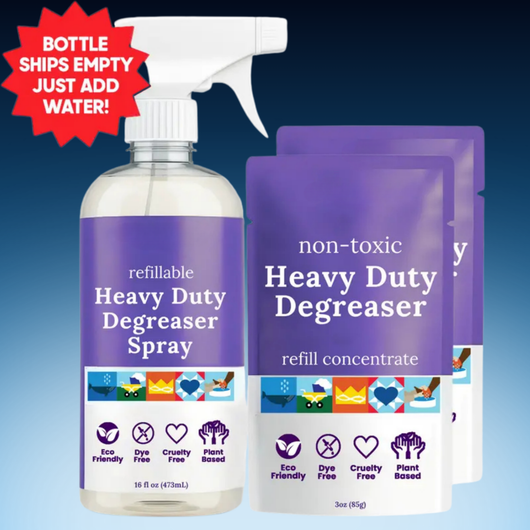 Refillable Heavy Duty Degreaser Spray, Non Toxic Unscented Cleaner