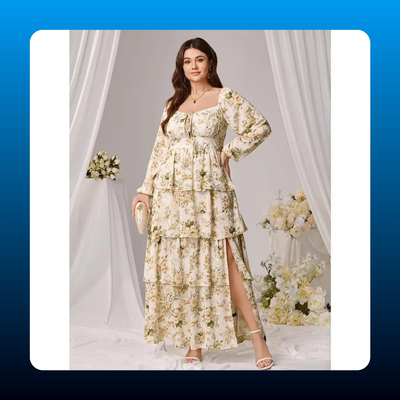Plus Size Boho Floral Maxi Dress