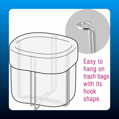Foldable Stainless Steel Trash Bag Holder