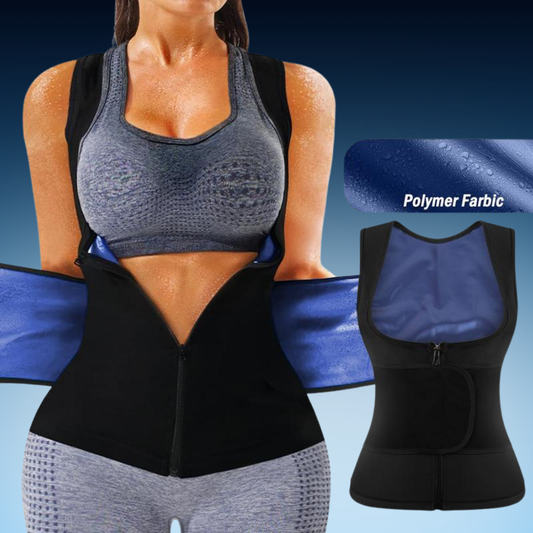 Sauna Zipper Waist Trainer Workout Vest