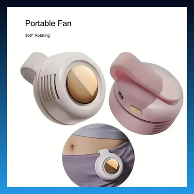 Portable Silent Collar and Waist Clip Fan