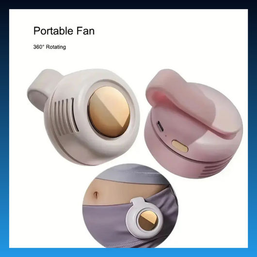 Portable Silent Collar and Waist Clip Fan