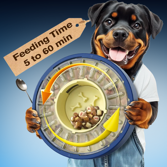 Rotating Slow Feeder Puzzle Bowl