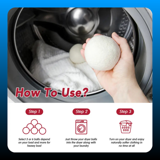Reusable Wool Dryer Balls Natural Fabric Softener