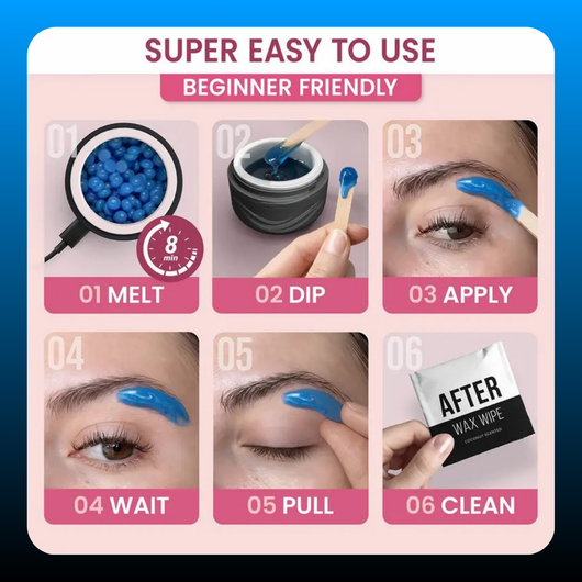 Easy to Use Nose & Brow Wax Kit