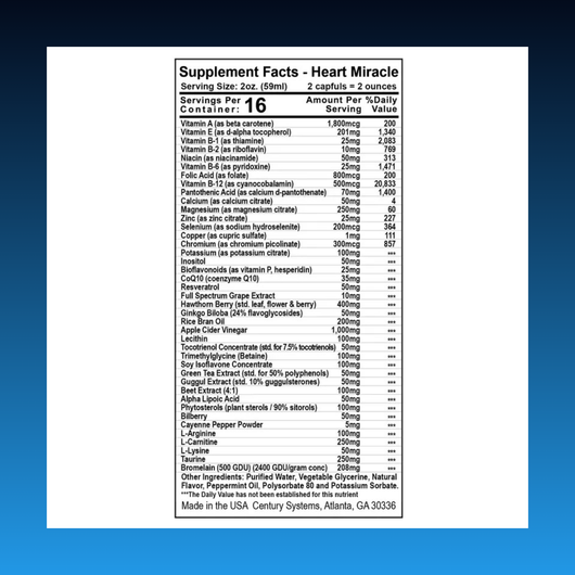 Nutritional Supplement for Heart