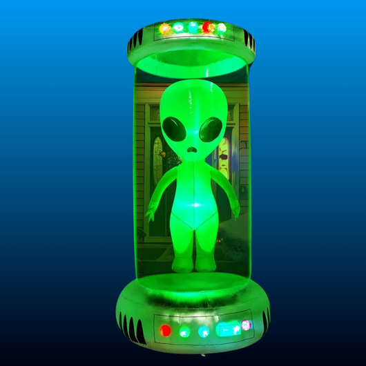 Inflatable UFO with Glowing Alien
