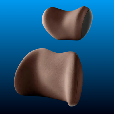 Car Driving Car Pillow Set Neck and Waist Black Foam Neck Pillow