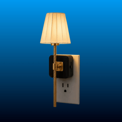 Vintage Pleated Plug-In Night Light