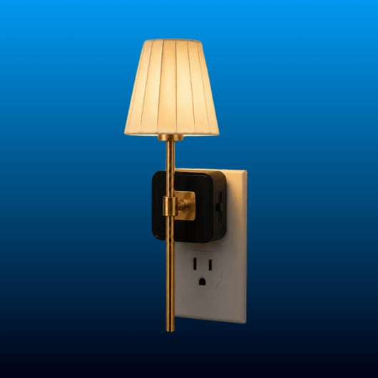 Vintage Pleated Plug-In Night Light