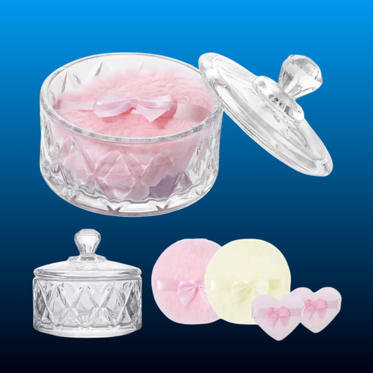 Dusting Powder Container with Puff Set (5 PCS)