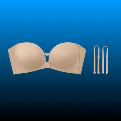 Strapless Front Closure Push Up Bra