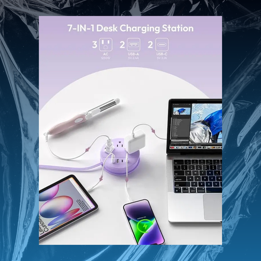All-In-One Flat Cord Power Strip