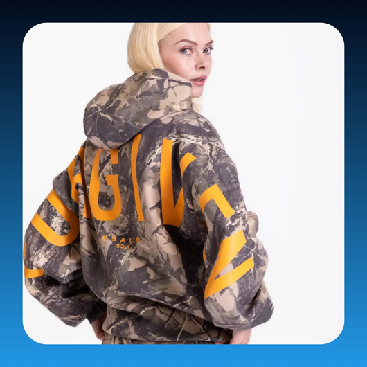 Camo Oversized Streetwear Hoodie