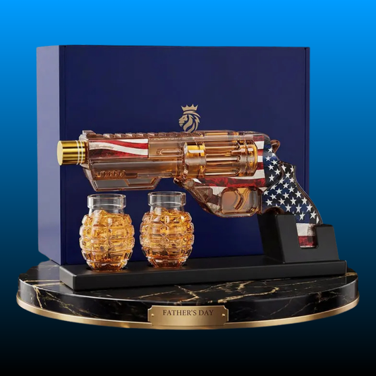 USA Flag 250th Anniversary Whiskey Decanter Glassware Sets