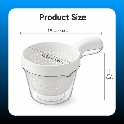 Double-Layer Fruit Drainer Basket with Handle