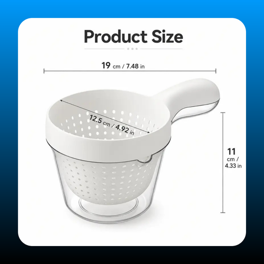 Double-Layer Fruit Drainer Basket with Handle