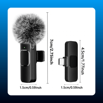 Wireless Lavalier Microphone Set, 2 Mics