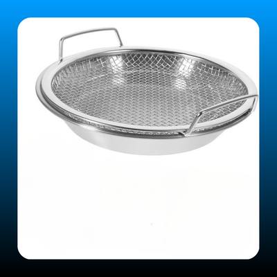Stainless Steel Heavy-Duty Frying & Oil-Draining Rack with Tray