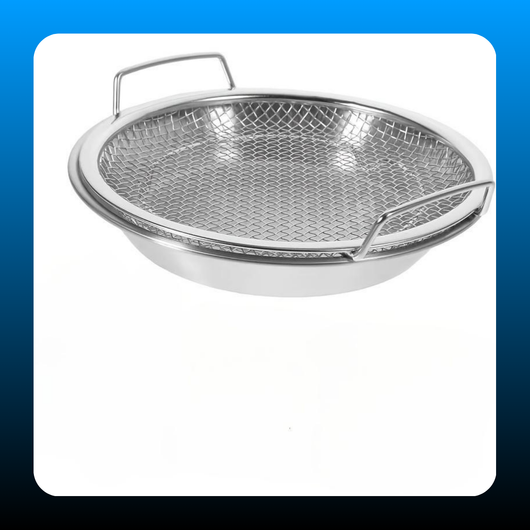 Stainless Steel Heavy-Duty Frying & Oil-Draining Rack with Tray
