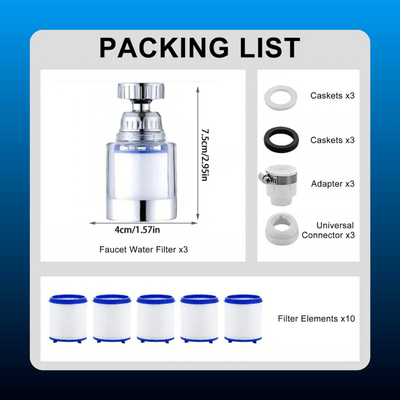 Faucet Water Filter (3 Pack)