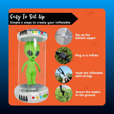 Inflatable UFO with Glowing Alien
