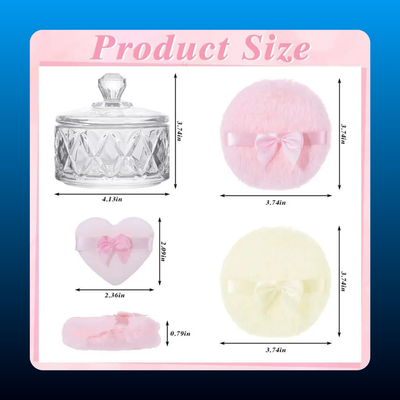 Dusting Powder Container with Puff Set (5 PCS)