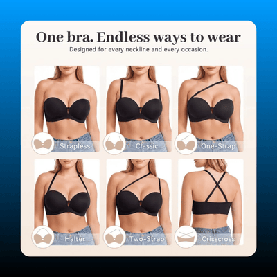 Strapless Front Closure Push Up Bra