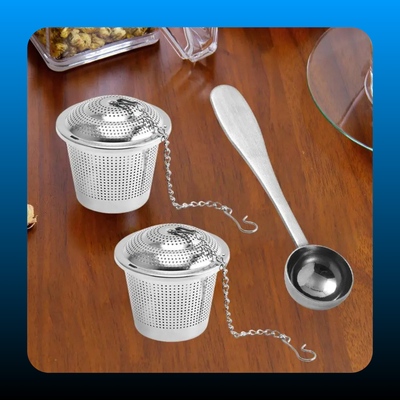 Stainless Steel Tea Ball Strainer Set