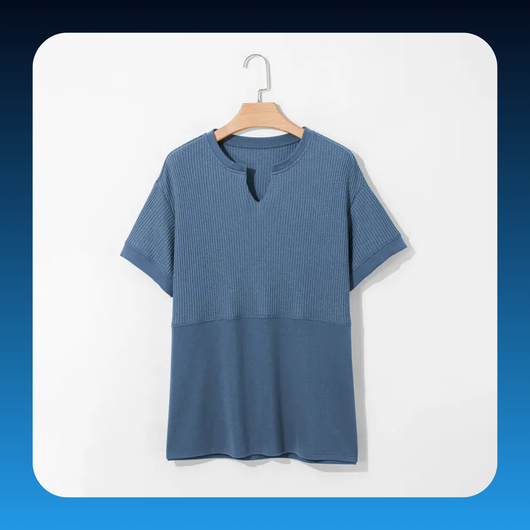Cozy Oversized Waffle Knit V-Neck Top