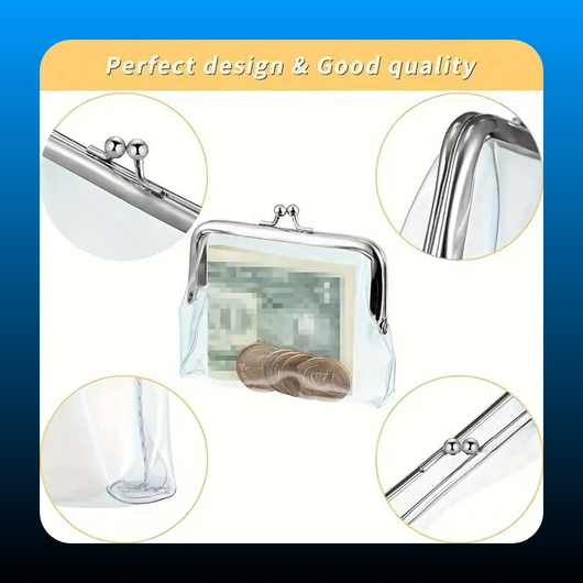 3 Piece Transparent PVC Coin Wallet Set